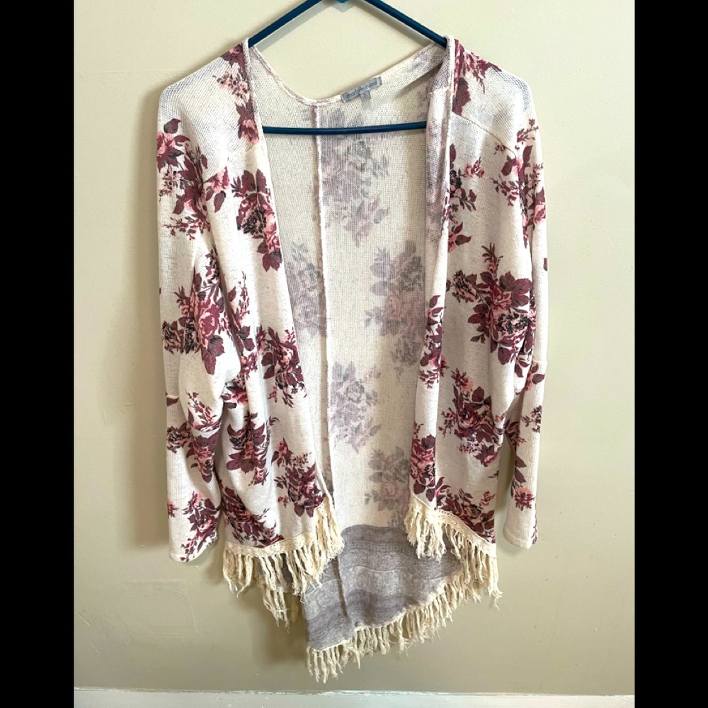 Fringed cardigan